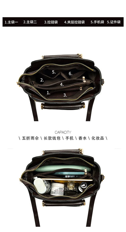 Sac à bandoulière en cuir Pu pour femmes, sacoches polyvalentes de grande capacité, sacs à fermeture éclair