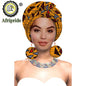 Turbans - bandeaux africains pour femme foulard africain couvre-chef nigérian avec boucle d'oreille assortie Dashiki Ankara cire S20H004