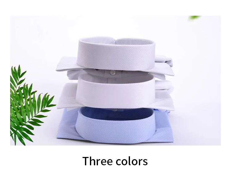 Chemises à col haut à double boucle pour hommes, mode rétro britannique, pur coton, chemises d'affaires minces, chemises de travail