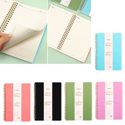 Twin Coil Binding Notebook Journal doublé 160 pages Collège Règle Book Book Best Sale