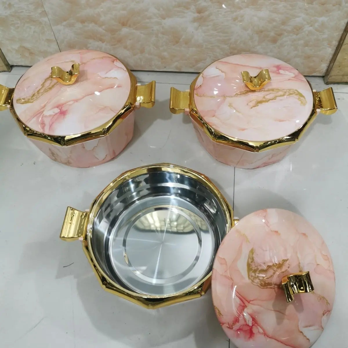 3 pièces ensemble boîte d'isolation alimentaire isolé thermique marmite boîte isolation Pot boîte à déjeuner conservation de la chaleur