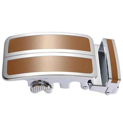 Ceinture en alliage métallique pour hommes, 3.5cm, boucle automatique à dégagement rapide, Clip de ceinture d'affaires, sans trous, boucle de ceinture en cuir bleu rouge