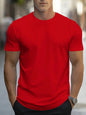 Offre spéciale couleur unie haute qualité impression T-Shirts hommes décontracté rue T-Shirts été surdimensionné vêtements en vrac coton à manches courtes