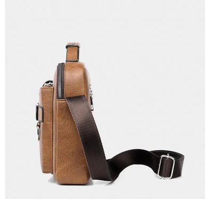 Sac à bandoulière en cuir PU pour hommes, sacs de poitrine imperméables, sacs de voyage, sacoches à la mode, offre spéciale