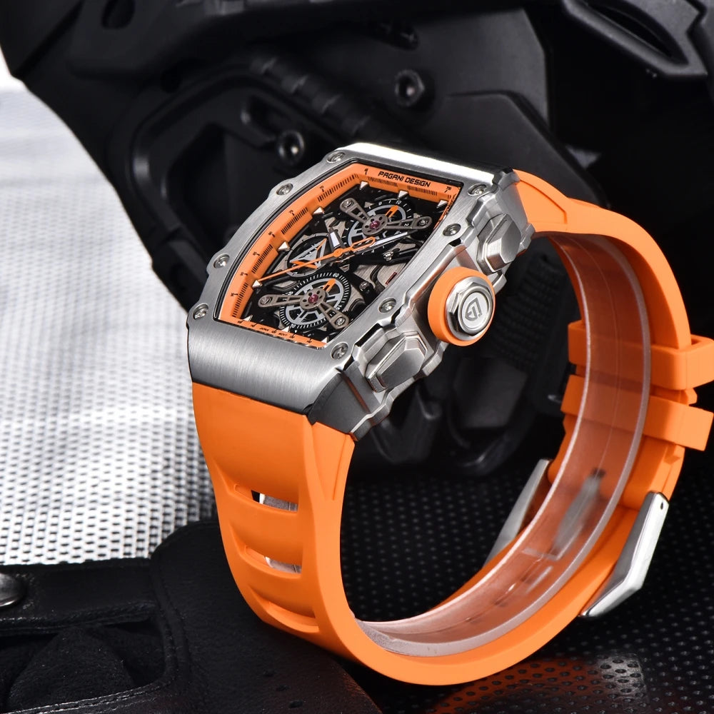 PAGANI DESIGN 2023 nouveau 40MM baril creux mode décontracté hommes montres à Quartz saphir verre montres à Quartz chronographe horloge