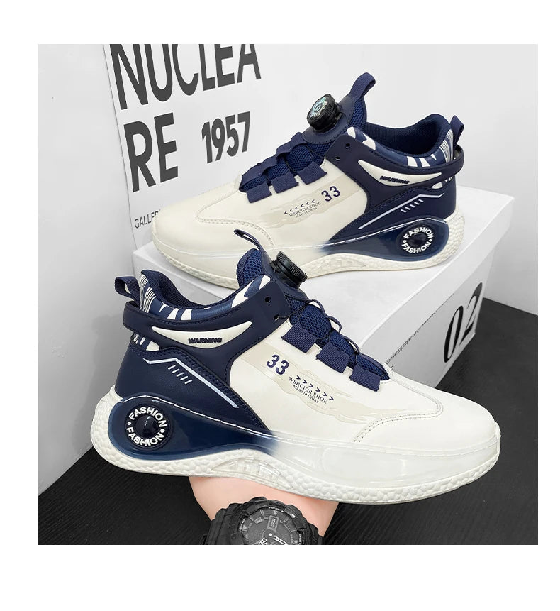 Baskets confortables coordonnantes pour hommes, chaussures à lacets, rotatives, durables, activités de plein air