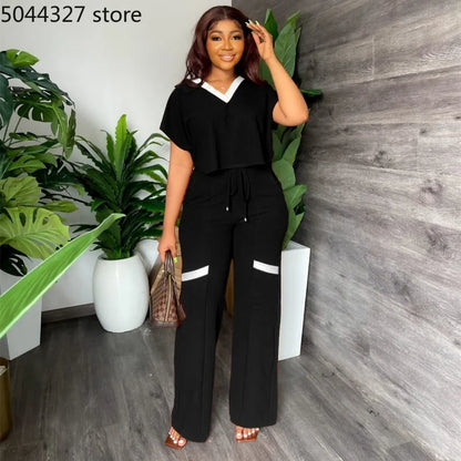 Tenues africaines Dashiki pour femmes, vêtements grande taille, mode d'été, hauts à manches courtes, pantalons, Ankara, ensemble 2 pièces, 2023