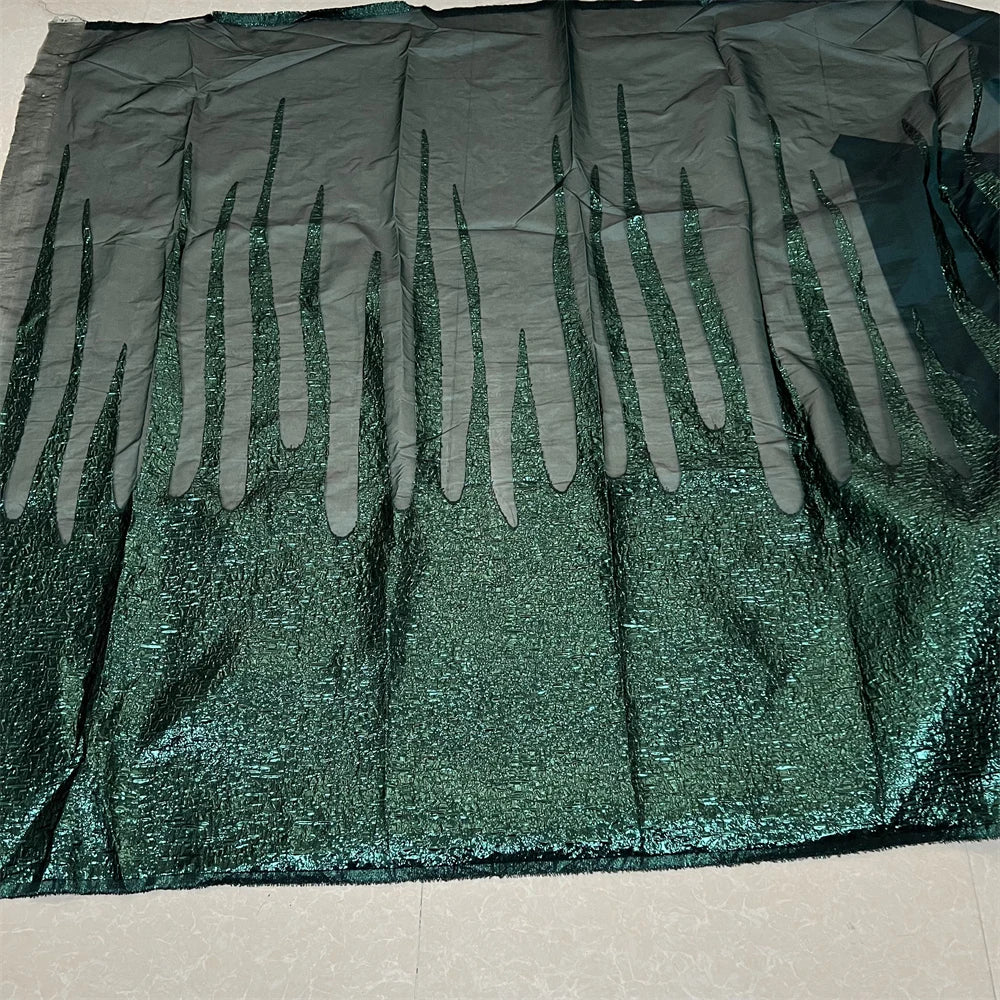 2025High qualité africain nigérian Tulle dentelle tissu Organza broderie Guipure brocart Jacquard robes de mariée robes de soirée 5Yard