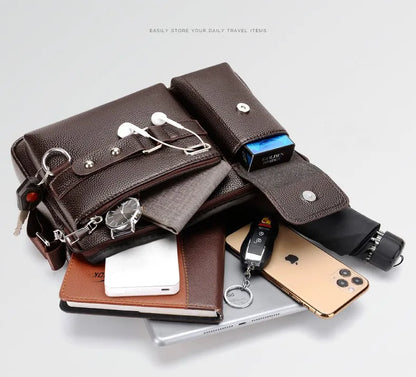 Sac à bandoulière en cuir PU pour hommes, sacs de poitrine imperméables, sacs de voyage, sacoches à la mode, offre spéciale