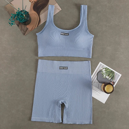 Ensemble de Yoga sans couture pour femmes, combinaisons d'entraînement, de Fitness, soutien-gorge, Leggings taille haute, Sexy, décolleté en V profond, vêtements de Sport, nouvelle collection 2024