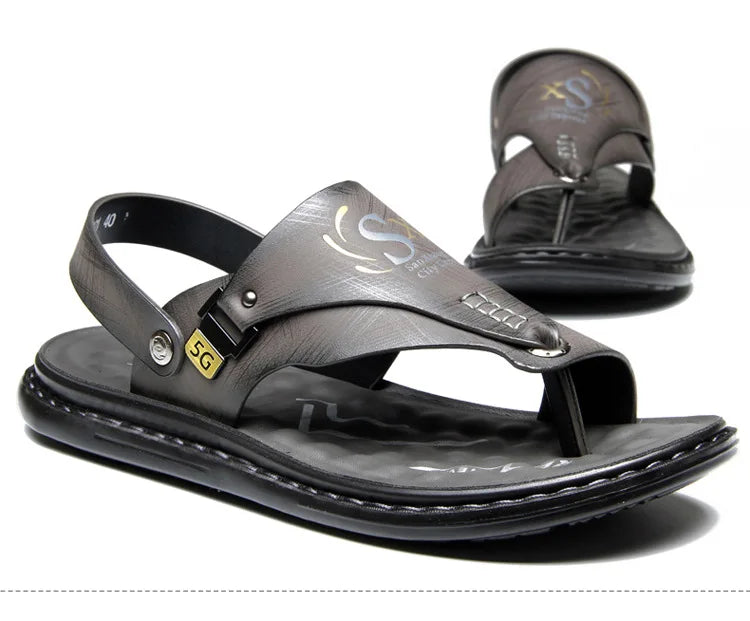 Marque hommes sandales été à semelles souples anti-dérapant chaussures de plage mâle en plein air confortable hommes pantoufles de luxe de haute qualité sandalias