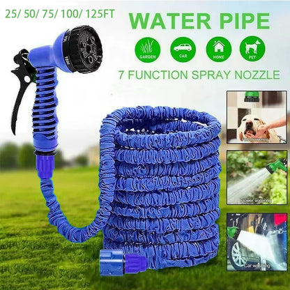 7 fonctions de pulvérisation d'eau, lavage de voiture à haute pression, tuyau magique extensible, pistolet à eau, tuyau d'arrosage de jardin domestique, douche pour animal de compagnie, chat, chien