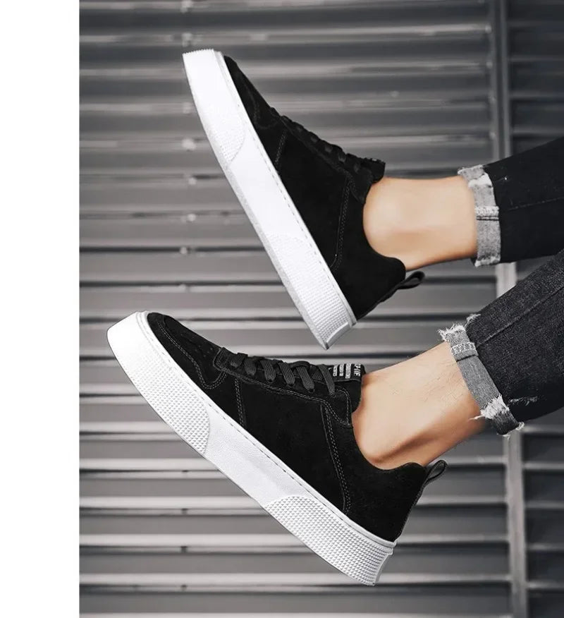 Mocassins en cuir pour hommes, chaussures décontractées, confortables, Skatebaord, plates, polyvalentes, nouvelle collection printemps 2025