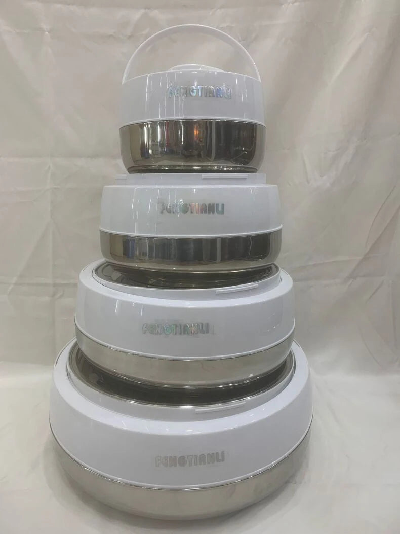 Conteneur de stockage des aliments, boîte à déjeuner Bento en plastique, Thermos pour aliments chauds, boîte de conservation des aliments, accessoires de cuisine 4 pièces