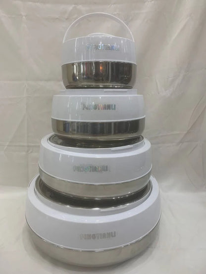 Conteneur de stockage des aliments, boîte à déjeuner Bento en plastique, Thermos pour aliments chauds, boîte de conservation des aliments, accessoires de cuisine 4 pièces