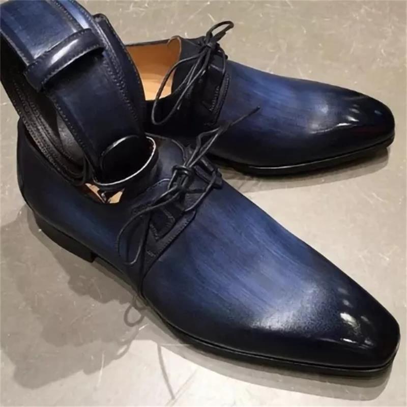Mode Oxford chaussures hommes chaussures affaires décontracté fête de mariage quotidien classique PU couleur unie impression 3D tache à lacets chaussures habillées