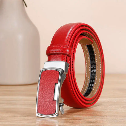 Ceinture de mode coréenne pour femmes, fine, étroite, art, couverture de taille, blanc, orange, bleu, vert, jaune, rouge, designer, ceinture automatique, nouveau
