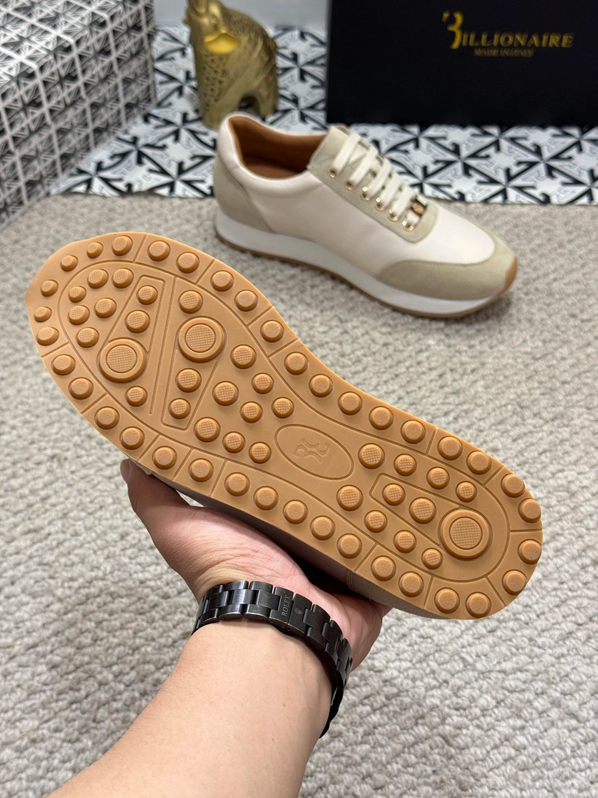 BILLIONAIRE BLSK CPRT chaussures peau de vache 2025 nouvelle broderie mode qualité confort mouvement hommes taille européenne 39-45 chaussures noires