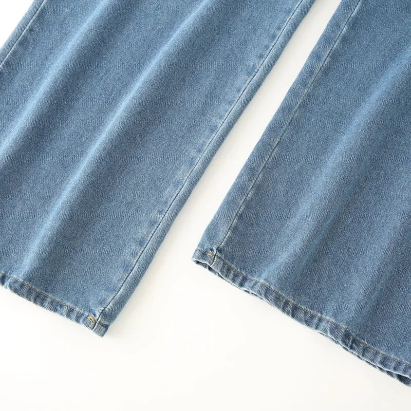 TRAF Baggy jean femme pantalon Bluey large Denim pantalon printemps été Streetwear petit ami Style pantalon taille haute pantalon 088