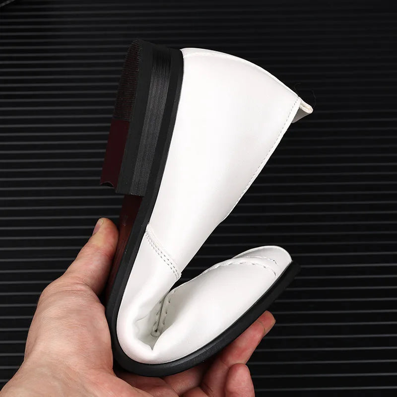 Chaussures en cuir patchwork blanc pour hommes, nouvelles chaussures de luxe pour hommes, robe de mariée, zone de Rh, chaussures Oxford pour hommes, taille 38-44