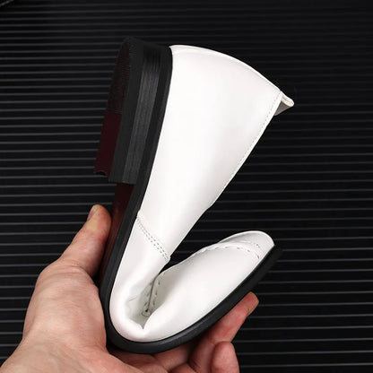 Chaussures en cuir patchwork blanc pour hommes, nouvelles chaussures de luxe pour hommes, robe de mariée, zone de Rh, chaussures Oxford pour hommes, taille 38-44