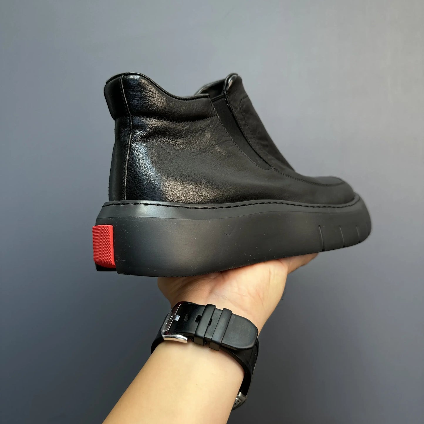 Bottes courtes montantes en cuir véritable pour hommes, chaussures décontractées, semelle optique rétro, printemps et automne, nouveau, 2025