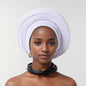 Turban Africain Plissé pour Femme, Déjà Fait, Cravates de Sauna, Bonnet Auto Gele, Hijab Musulman, Mariage Nigérian, Chapeau Rond