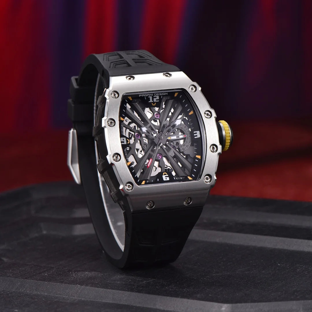 PAGANI UCO-Montre à Quartz pour Homme, Modules Movt VH65, Cadran Seton, 2024 m, Étanche, dehors, Rectangle, Verre Saphir, Nouveau, 100