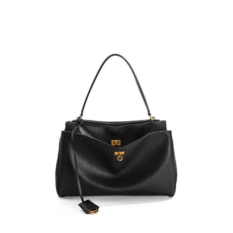 2025 Rodeo cuir grande capacité sac fourre-tout de banlieue sac à main à bandoulière unique sac à bandoulière sous les bras pour les déplacements élégants