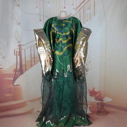 Robes africaines luxueuses pour femmes, grande taille, paire avec sous-vêtements en dentelle, vêtements afro-américains