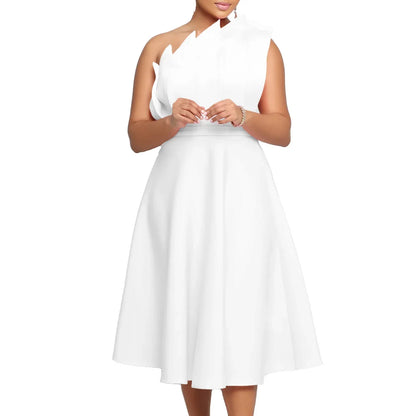 Vêtements africains robes de soirée de mariage africaines pour femmes élégantes 2024 été afrique sans manches Polyester soirée robe mi-longue robes