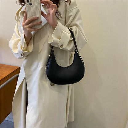 BS - Sac à bandoulière Hobo en cuir PU pour femmes, Design de luxe, petite pochette, sac à main sous les bras, fourre-tout de voyage