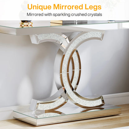 Tribesigns-Table d'entrée dorée, canapé moderne en imitation marbre, avec pieds géométriques en métal, 39 pouces
