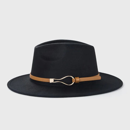 Chapeau Fedora en laine pour hommes et femmes, casquette de Jazz à large bord, Imitation laine, chapeau britannique en feutre d'église, automne hiver