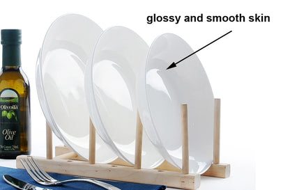 Assiettes et plats en porcelaine tendre, plats de buffet en céramique pour la fête, chargeurs d'assiettes, ensemble de 2 pièces, 8 + 10 pouces