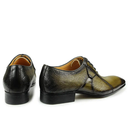 Chaussures en cuir Oxfords pour hommes, chaussures de bureau formelles, sociales, élégantes, à la mode, à bout pointu, pour fête de mariage, robe de bureau de haute qualité