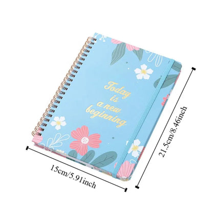 80 feuilles A5 bloc-notes anglais impression florale à faire liste bobine cahier gestion du temps Portable calendrier planificateur bloc-notes