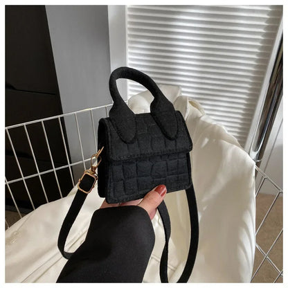 Sac à main en feutre coloré pour femme, mini sacs à main, sac à bandoulière, motif pierre, initié