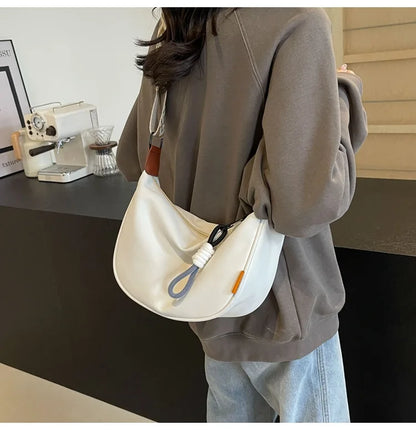 2024 nouvelle mode sac à bandoulière Simple large bandoulière conception unique sac à bandoulière Style Original trajet boulette femmes sac