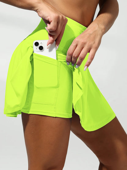 Mise à niveau des vêtements de golf pour femmes de sport 2.0 ﻿ Jupe poches multiples Mallas Gym extérieur jupe short respirant Fitness été Shorts