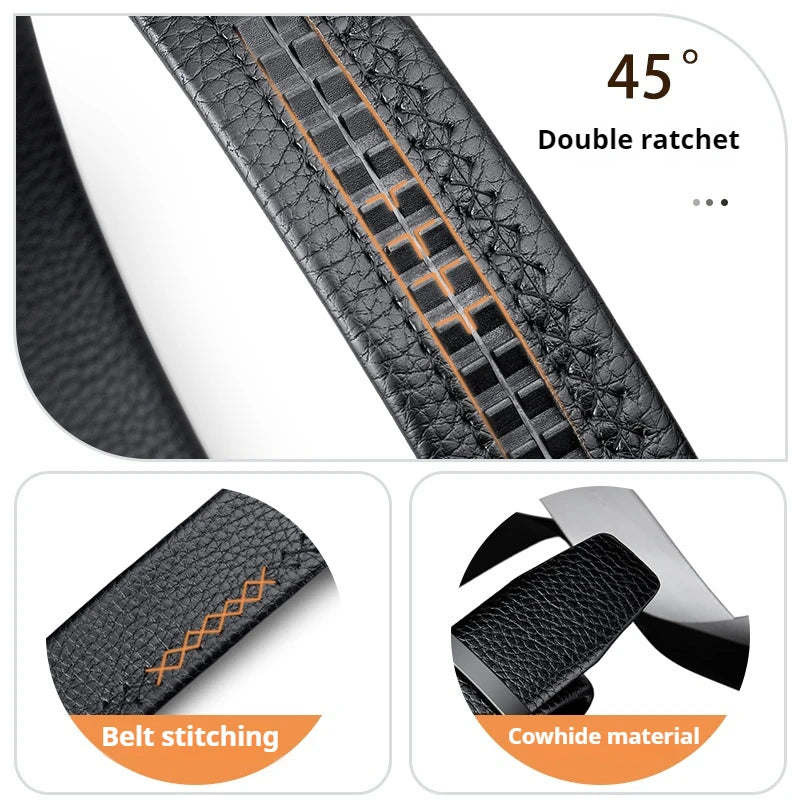 OYIFAN hommes ceinture en cuir véritable ceinture pour hommes ceintures automatiques ceinture réglable ceintures d'affaires