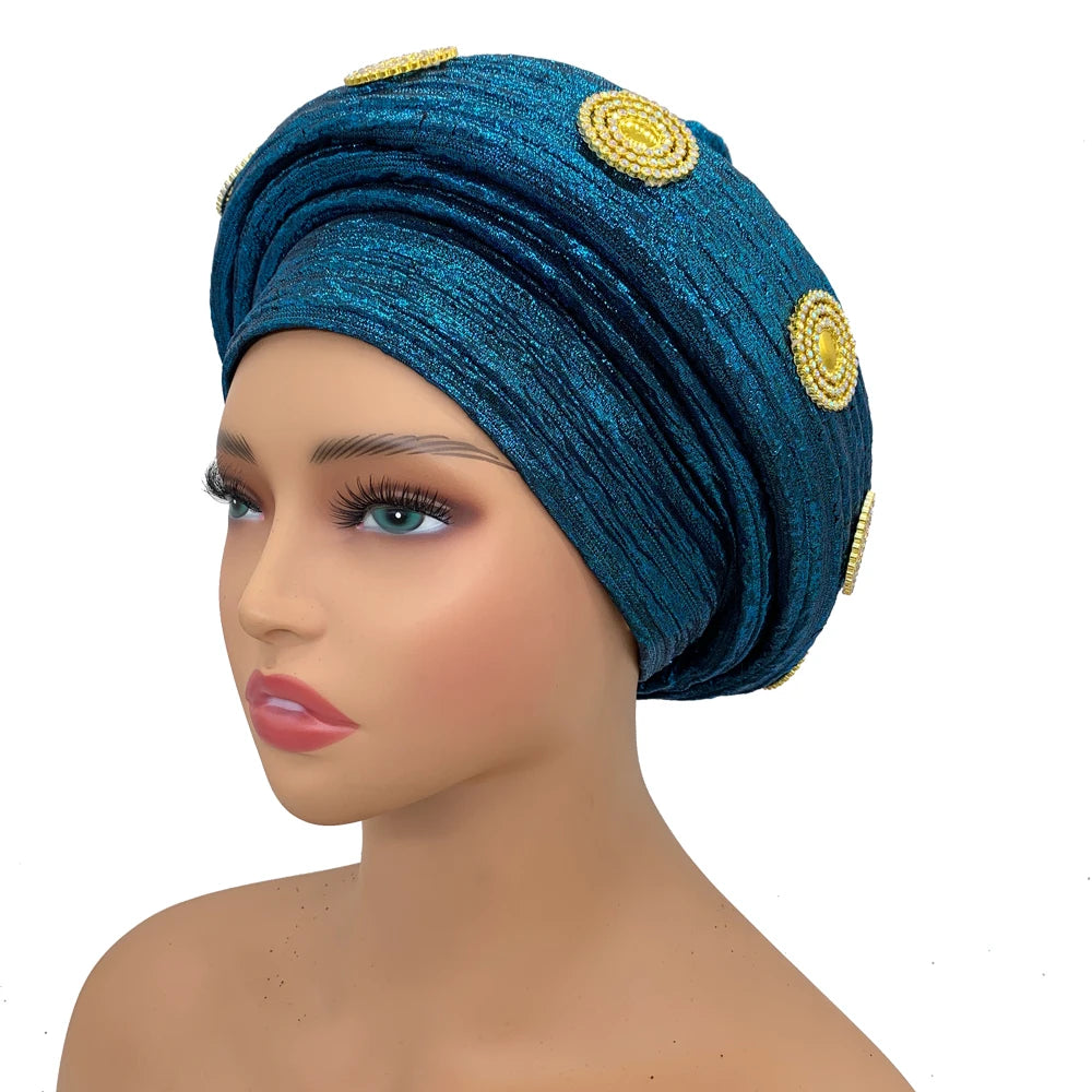 Mode africain Turban casquette femmes Autogele couvre-chef dame bandeau Nigeria mariage couvre-chef Turbante Mujer