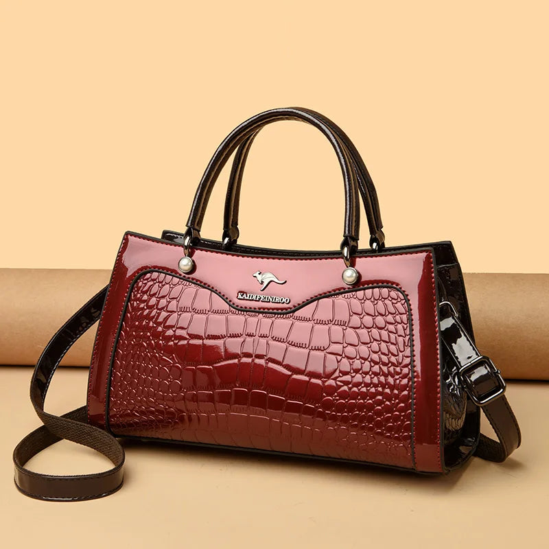 Sacs à main en cuir verni pour femmes, sacs à bandoulière pour dames, sacs à main de créateurs de luxe, petit sac fourre-tout décontracté, initié par la marque, nouveau