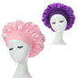 2 pièces lait Imitation soie large bord Satin tissu femmes cheveux chapeau Bonnet bande élastique chapeaux bonnets pour les femmes