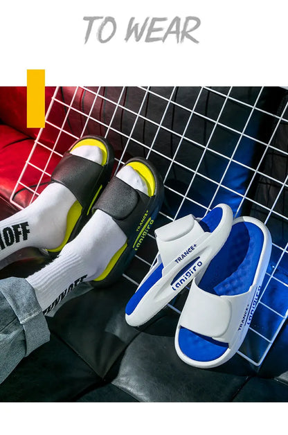 Tongs OligBeach pour hommes, pantoufles à enfiler, sandales chaudes, Zapatos zones bre, optique extérieure, chaussures à plateforme, mode