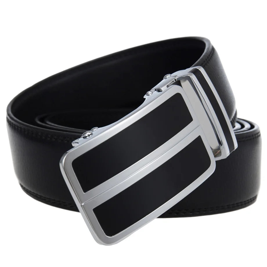 Plyesxale Black Khaki Blue Red White Leather Belt For Men Good Quality Mens Belts Luxury Automatic Buckle Waist Strap Male B1049