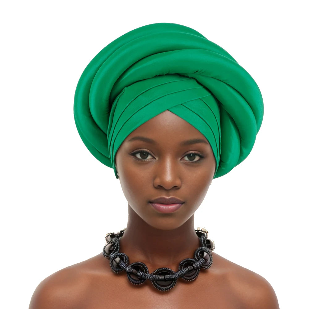 Turban Tressé pour Femme Africaine, Couvre-Chef Brut du Nigeria, Chapeau Musulman de ix, Vêtement de Sauna