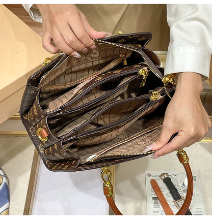 Sac à main de marque de luxe pour femmes, sac à main pour maman, Texture de haute qualité, rétro, épaule simple diagonale, grande capacité, nouvelle collection 2025