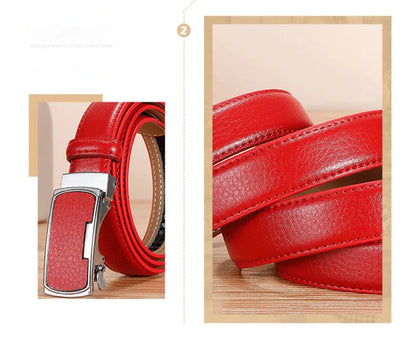 Ceinture de mode coréenne pour femmes, fine, étroite, art, couverture de taille, blanc, orange, bleu, vert, jaune, rouge, designer, ceinture automatique, nouveau