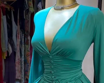 Mini robe de soirée pour femmes, nouvelle collection printemps/été 2021, décontractée, Sexy, plongeante, froncée, manches lanternes, boutons, jupe courte trapèze quotidienne